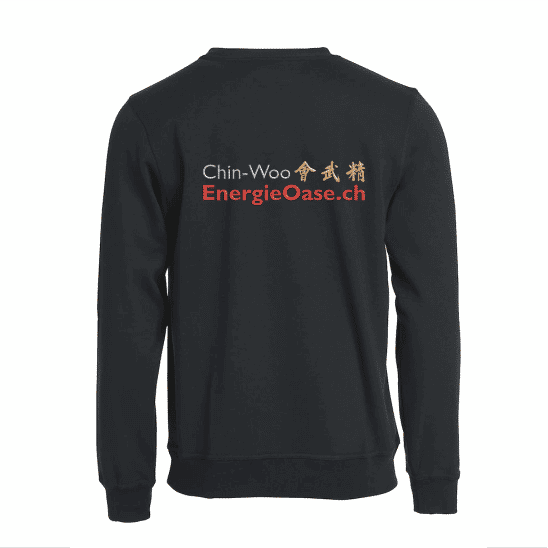 Ein schwarzes Sweatshirt mit der Aufschrift „CW Energy Switzerland“.
