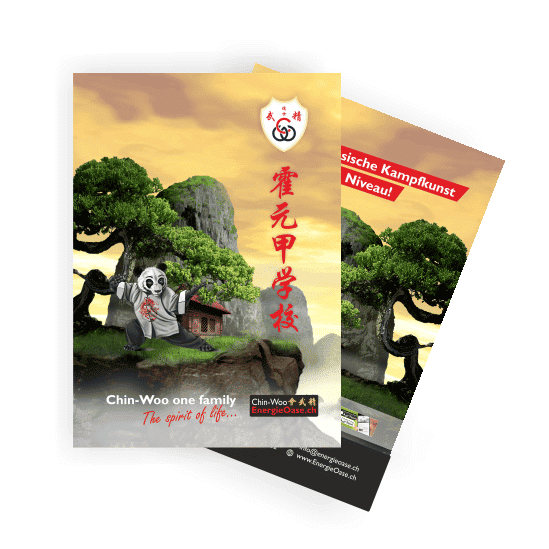 Chinesisches Kung-Fu-Buchcover vom Prüfungsheft für den DRachenkrieger
