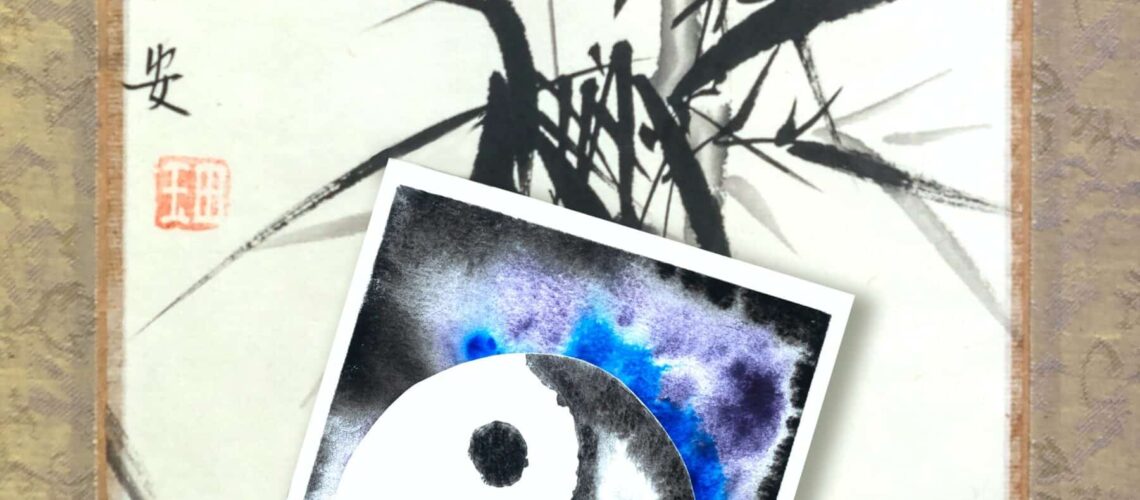 Geburtsstätte des Tai Chi Besucht black and white panda illustration